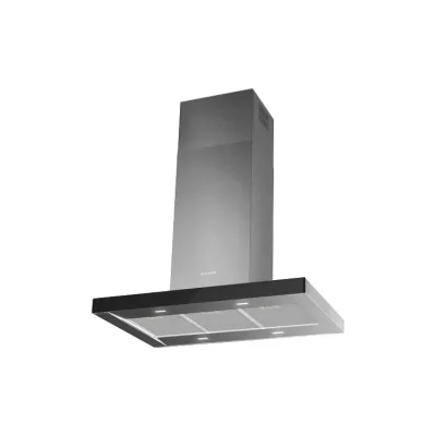 Faber Cappa a isola STILO GLASS SMART ISOLA A90 325.0618.802 finitura acciaio inox e vetro nero da 90 cm