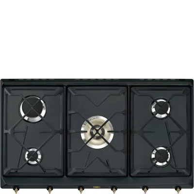 PRONTA CONSEGNA - Smeg Piano cottura a gas SRV896AOGH finitura antracite da 90 cm