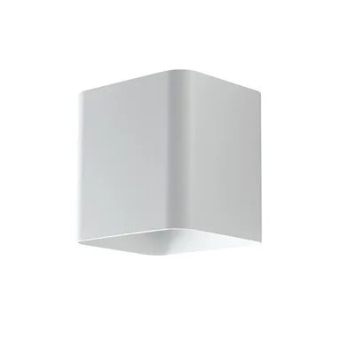 Applique da esterno in alluminio goffrato bianco, 2 LED 3.5W, CCT, 11x9.5cm