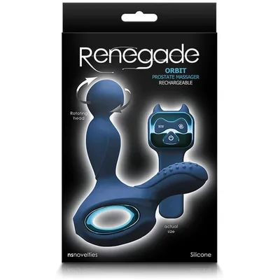 Stimolatore prostatico e perineo blu Premium Orbit caldo rotante vibrante