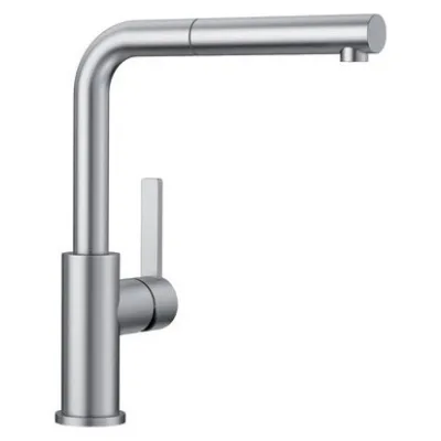Blanco | Miscelatore monocomando con doccetta estraibile LANORA-S 1523123 finitura acciaio massiccio