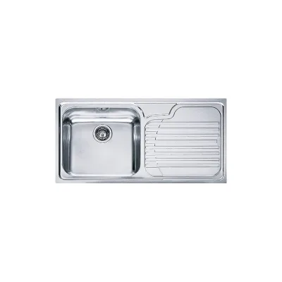 Franke: Lavello una vasca con gocciolatoio destra Galassia GAX 611 101.0017.509 inox satinato 100x50 cm