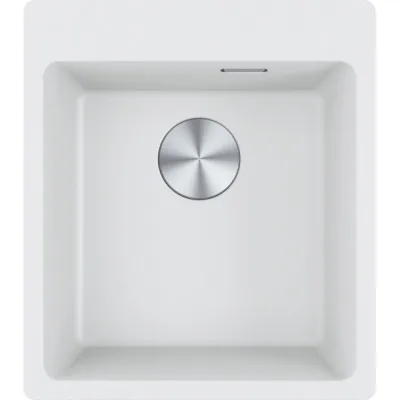 PRONTA CONSEGNA - Franke: Lavello una vasca Vasche Sopratop Centro MRG 610-39 FTL 114.0740.121 finitura fragranite bianco da 44x50 cm