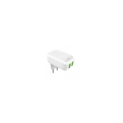 CELLY 2USB-A WALL CHARGER 12W W/LIGHT WH TC2USBLEDWH