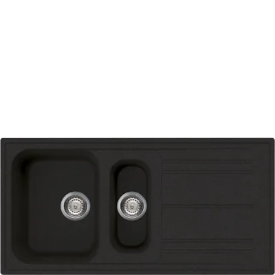 Smeg Lavello una vasca con vaschetta e gocciolatoio LZ102A2 finitura antracite da 100 cm - IN PROMOZIONE FINO AL 30/06