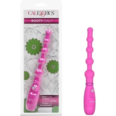 Booty call Sonda flessibile 14,45 cm 3 vibrazioni con perle silicone rosa ano