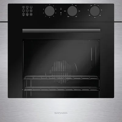 Barazza Forno City One multifunzione da incasso 1FCOMI finitura acciaio inox satinato / nero da 60 cm