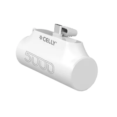 CELLY POWERBANK COMPACT USB-C 5000MAH WH PBC5000WH