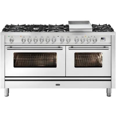 Ilve Cucina P15W Professional Plus P15FDWE3 doppio forno e piano cottura 9 fuochi con fry top e dual da 150 cm