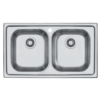 PRONTA CONSEGNA - Barazza Lavello due vasche B_FAST 1LFS92 finitura inox satinato da 86x50 cm - IN PROMOZIONE FINO AL 5/09