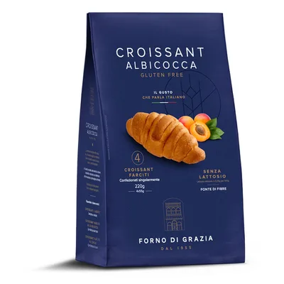 Fdg croissant albicocca 4 pezzi da 55 g