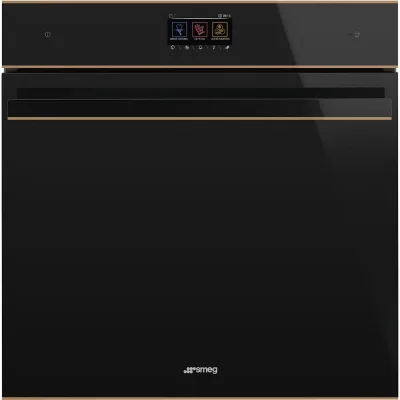 Smeg S Forno pirolitico con vapore Galileo Pyro steam SOP6604S2PNR finitura vetro nero e rame da 60 cm - IN PROMOZIONE FINO AL 6/07