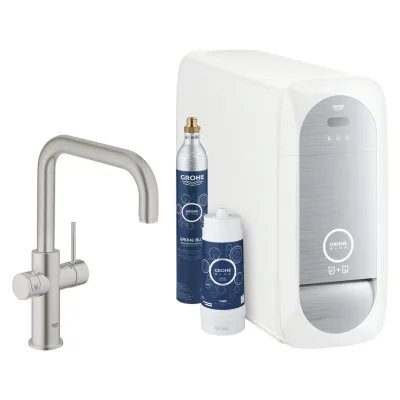 Grohe Miscelatore Blue Home monocomando 31456DC1 finitura super steeel
