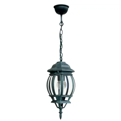 Lampada a sospensione per esterni verde in alluminio e vetro, 1 luce E27, 15.5x107.5cm