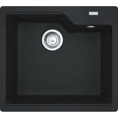 Franke: Lavello una vasca Vasche Sopratop Urban UBG 610-50 114.0686.793 finitura fragranite nero da 56x50 cm