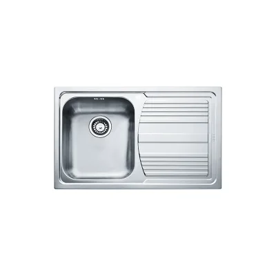 Franke: Lavello una vasca con gocciolatoio a destra Logica Line LLL 611 101.0086.232 finitura dekor da 79x50 cm