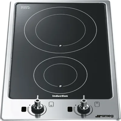Smeg S Piano cottura domino a induzione PGF32I-1 in acciaio inox da 30 cm - IN PROMOZIONE FINO AL 6/07