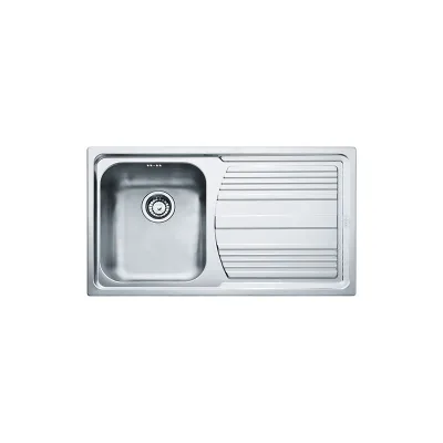 Franke: Lavello una vasca con gocciolatoio a destra Logica Line LLL 611-L 101.0086.236 finitura dekor da 86x50 cm