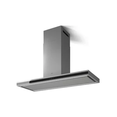 Elica Cappa aspirante a isola ELEMENT ISL @ IXBL/A/120 PRF0194158 finitura inox/vetro nero da 120 cm