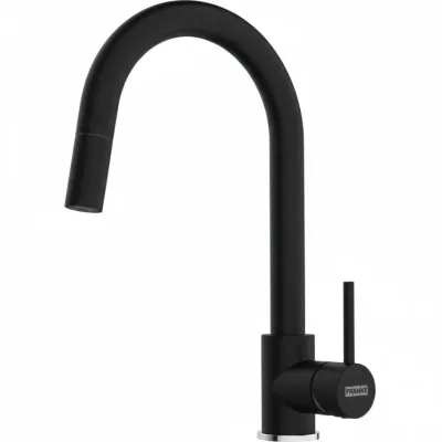 Franke: Miscelatore monocomando con doccetta estraibile POLA J 115.0735.626 finitura nero
