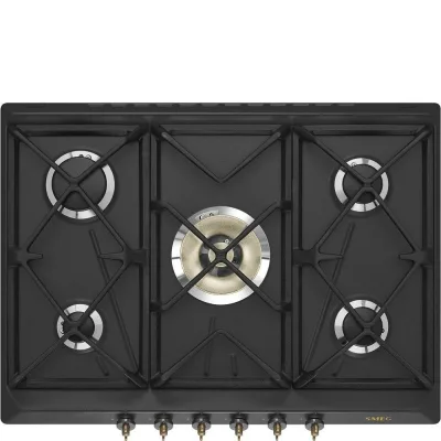 Smeg Piano cottura a gas SRV876AOGH finitura antracite da 70 cm