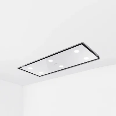 Faber Cappa a soffitto HEAVEN BRIGHT A120 G/WH KL 350.0679.873 finitura vetro bianco da 120 cm