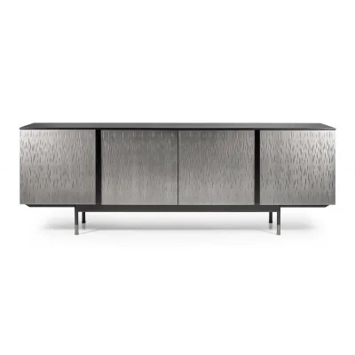 Cantori Madia in appoggio Melody Rain con basamento in metallo da L.216 cm e H.78 cm - 4 ante