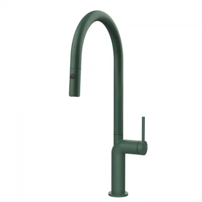 PRONTA CONSEGNA - Gessi Miscelatore monocomando con doccetta estraibile Stelo Collection 60303 276 finitura Matte Agave - IN PROMOZIONE FINO AL 5/09