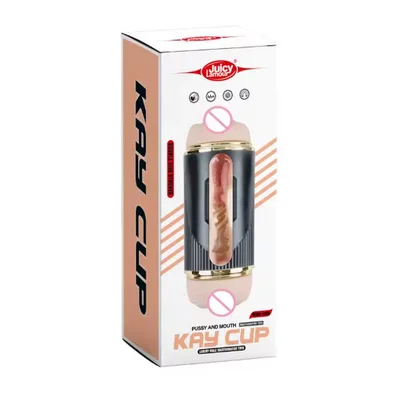 Juicy Lamour Kay Cup Masturbatore Vibrante – Ricaricabile USB, 7 Modalità Vibrazione, Soft-TPE, Impermeabile, Design Compatto 16 cm