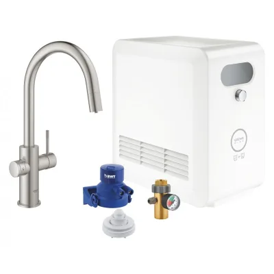 Grohe Miscelatore Blue Professional monocomando 31325DC2 finitura super steeel
