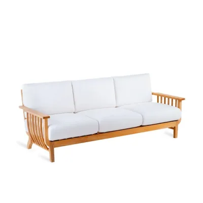 Unopiù Divano 3 posti CHELSEA in legno teak - Con cuscino di seduta e schienale - IN PROMOZIONE FINO AL 6/07