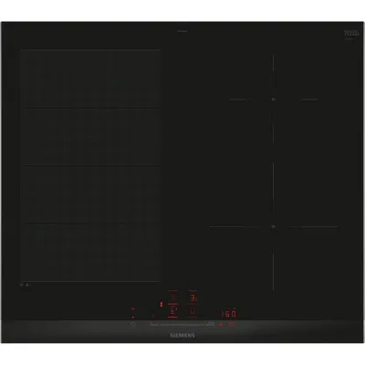 Siemens Piano cottura a induzione EX675HEC1E in vetroceramica nero con cornice inox da 60 cm - PROMOZIONE ATTIVA FINO AL 19/10