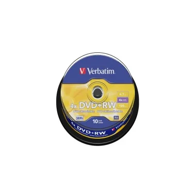 Confezione 10pz DVD+RW VERBATIM 43488 riscrivibili 4x 4,7 GB
