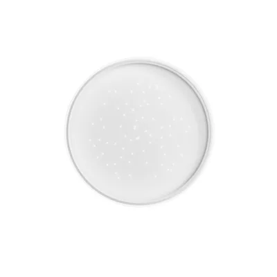 Plafoniera circolare in metallo e acrilico bianco, dimmerabile, 1 LED 50W, CCT, 40x40cm