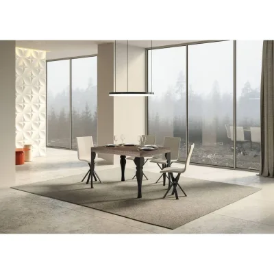 Itamoby Tavolo allungabile Paxon in nobilitato e talaio in ferro antracite da 130(234)x90 cm