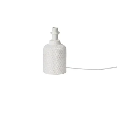Base lampada da tavolo in ceramica bianca, 1 luce E14, 10.5x20cm