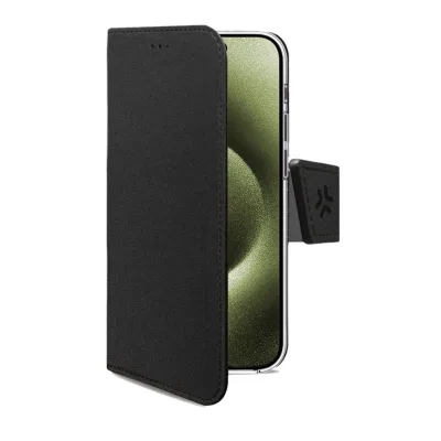 CELLY WALLY CASE IPHONE 16 BLACK WALLY1078