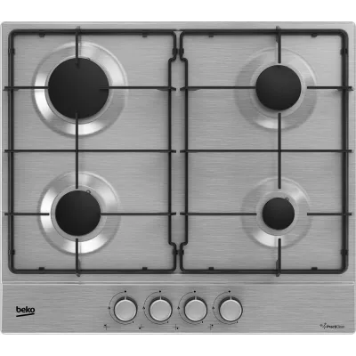 Beko Piano cottura a gas HIAG64224SXE finitura acciaio inox da 60 cm