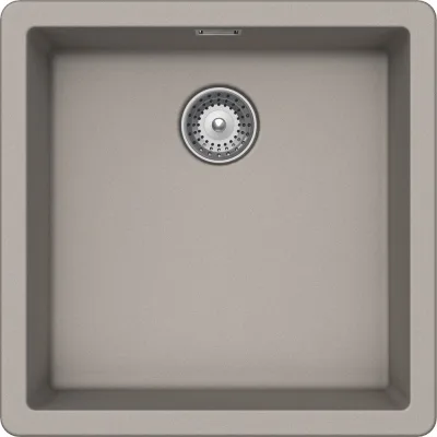 Schock Lavello una vasca BROOKLYN N100 BYKN100A42 finitura grigio tortora da 45.6x45.6 cm