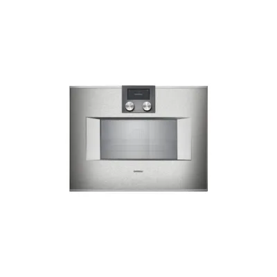 Gaggenau Forno combinato a vapore con comandi in alto e cerniere a destra da incasso BS450111 finitura inox da 60 cm