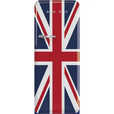 Smeg Frigorifero monoporta con cerniere a destra a libera installazione FAB28RDUJ6 finitura Union Jack da 60 cm - IN PROMOZIONE FINO AL 30/06