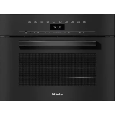 Miele Forno compatto a vapore combinato con forno tradizionale da incasso DGC 7445 HC finitura vetro nero da 60 cm - RICHIEDERE PREVENTIVO
