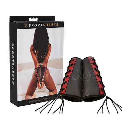 Sportsheets Saffron Cuffs Polsini “gauntlet” regolabili bondage BDSM fetish