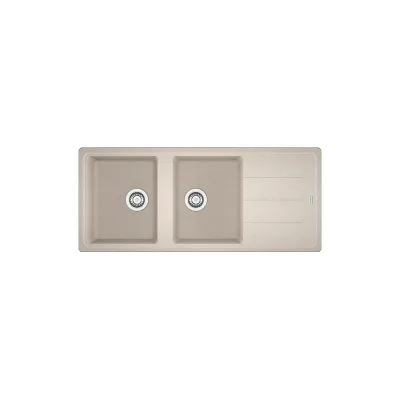 PRONTA CONSEGNA - Franke: Lavello due vasche con gocciolatoio Boston BFG 621 114.0276.586 finitura fragranite sahara da 116x50 cm