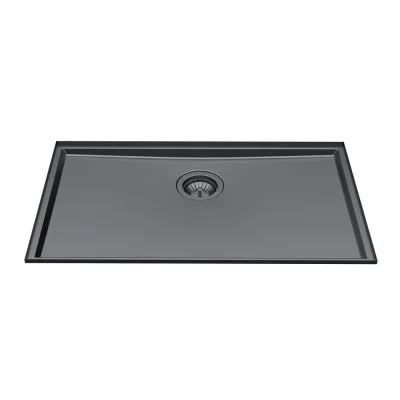 Foster Lavello una vasca 5557 346 finitura acciaio PVD gun metal da 74x43 cm - IN PROMOZIONE FINO AL 30/06