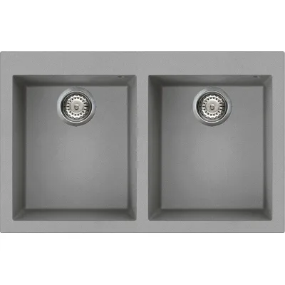 Smeg S Lavello due vasche VZ3434CT finitura cemento da 79x50 cm - Sopratop - IN PROMOZIONE FINO AL 6/07