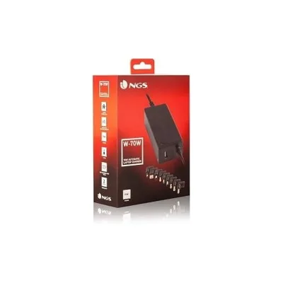 Caricabatteria automatico universale per laptop NGS 70W 1x USB 2.0 9 adattatori