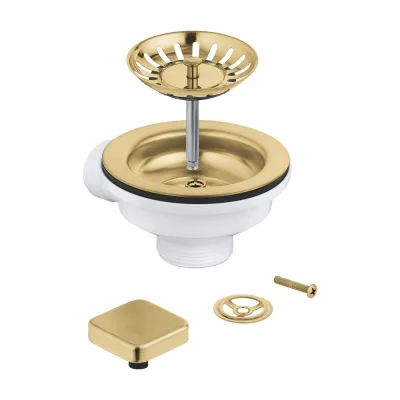Grohe Set di scarico per lavelli a 1 vasca 40400GN0 finitura oro spazzolato