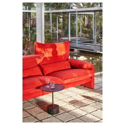 Cassina Divano 2 posti Maralunga 50 con rivestimento in pelle Nabuk da 214 cm - Edizione Limitata