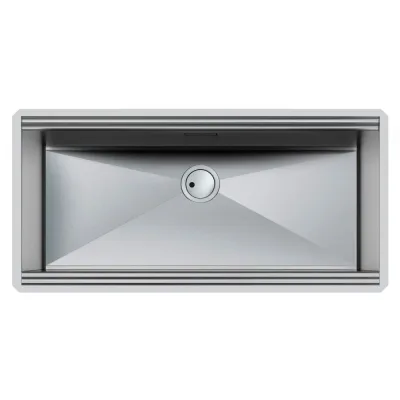 Foster Lavello una vasca 1015 850 finitura acciaio inox da 101.6x50 cm